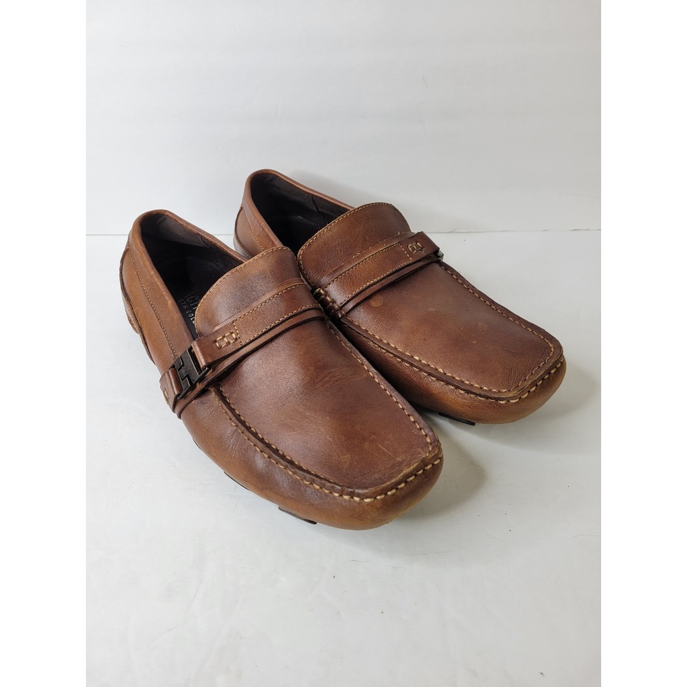 Kenneth Cole Reaction Mens Brown Leather Driving Loafers Mocs Slip On Shoes 12